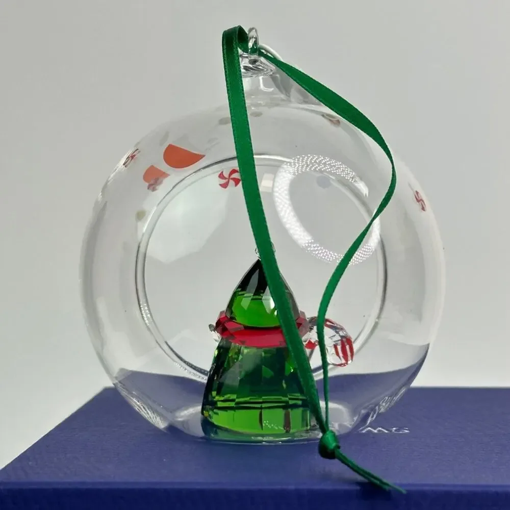 Swarovski Holiday Cheers Santa’s Elf Ball Ornament Chirtmas